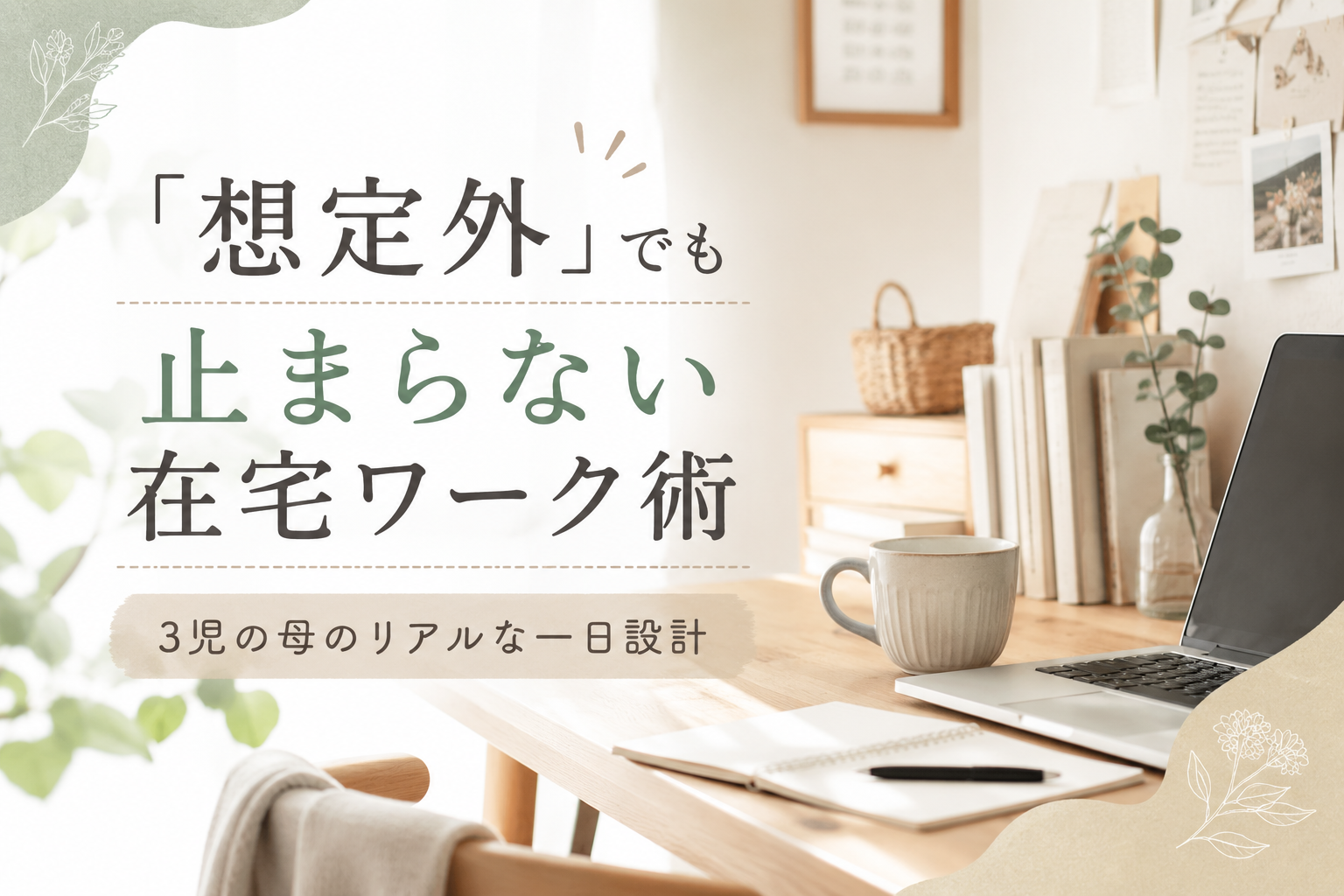 セミナー『想定外でも止まらない在宅ワーク術―3児の母のリアルな一日設計―』の表紙