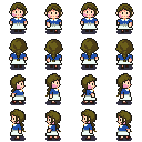 制作した大人の女性のドット絵