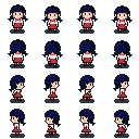 制作した女の子のドット絵