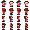 制作した年配男性のドット絵