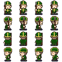 制作した兵士のドット絵